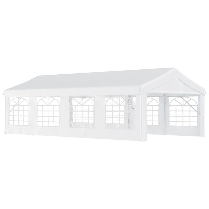 8m x 4m Garden Gazebo Marquee Party Tent Wedding Portable Garage Carport Event Shelter Car Canopy Heavy Duty Steel Frame