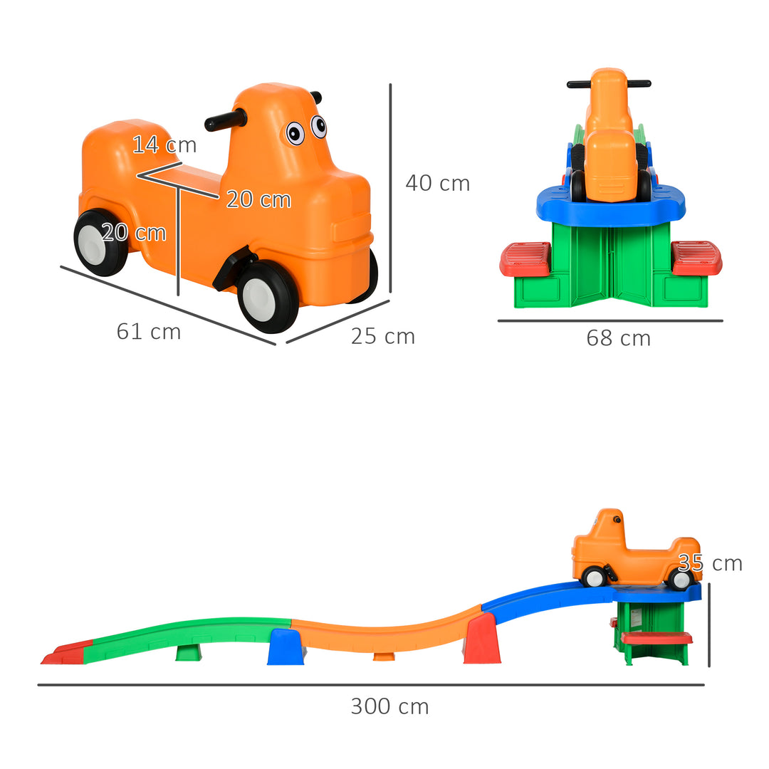 4 Piece Up and Down Roller Coaster for Kids, Indoor Outdoor Play, Gift for Aged 2-5 Years Old