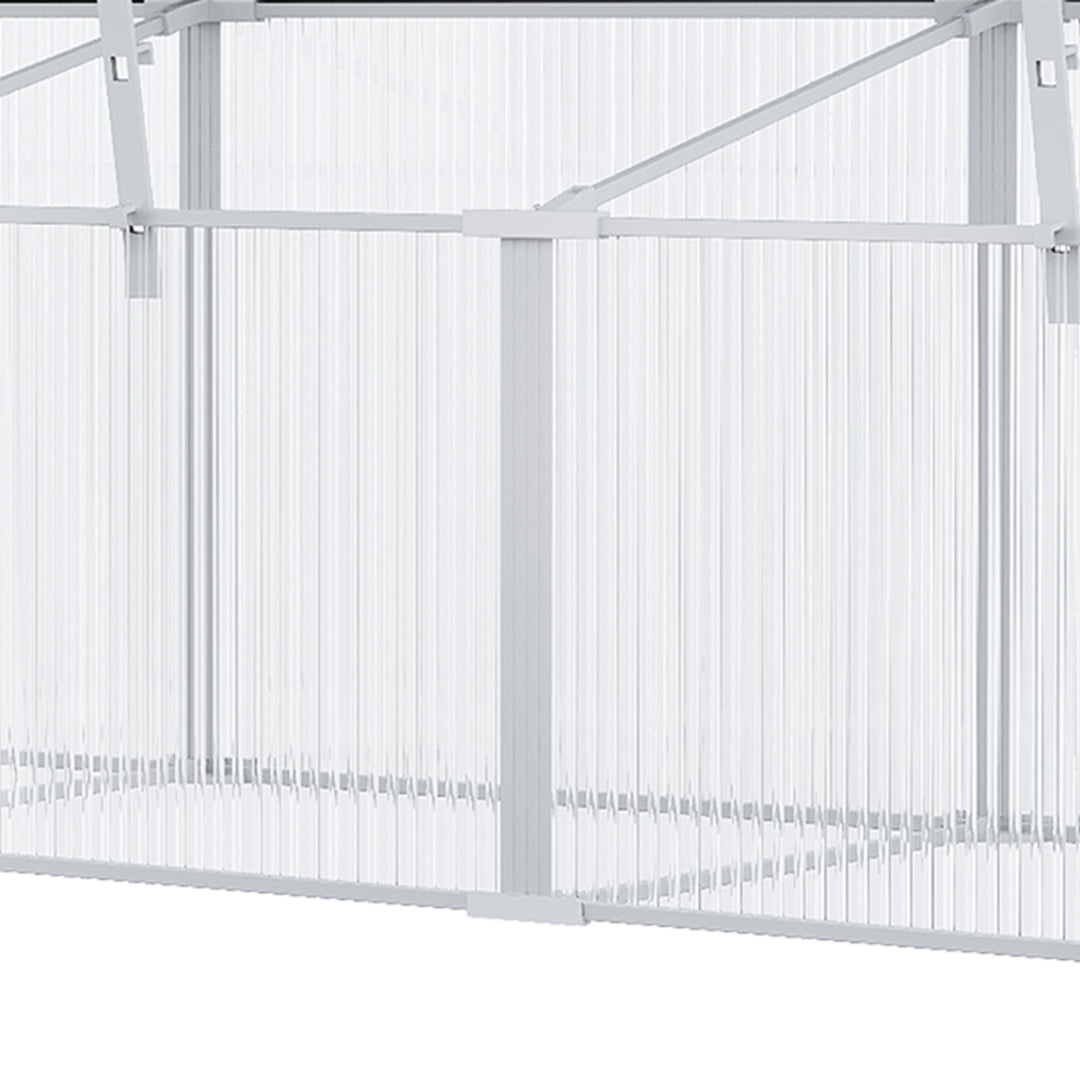 Outdoor Greenhouse Polycarbonate Grow House Flower Vegetable Plants Raised Bed Garden Aluminium Cold Frame 180 x 51 x 51 cm