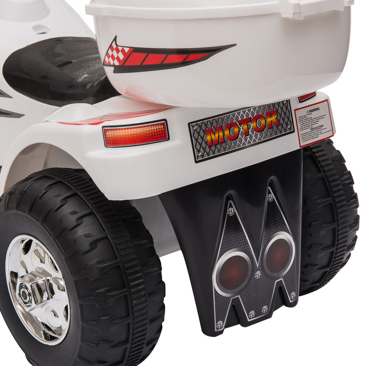 Toddlers Electric PP Motorcycle Ride On Trike White