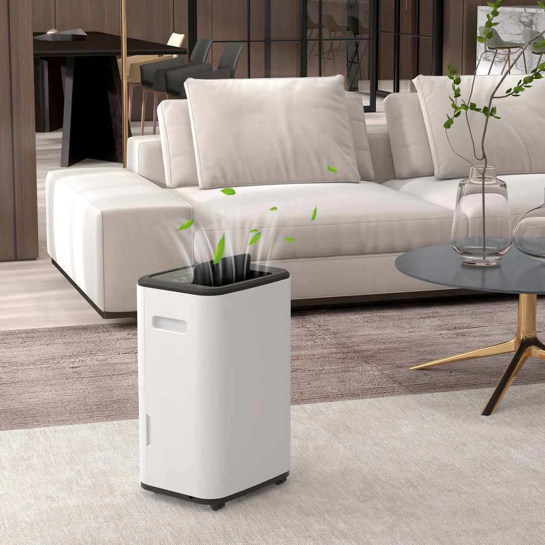 6000mL Portable Dehumidifier with 24H Timer, 3 Dehumidifying Modes, 20L/Day, for Home Laundry Basement