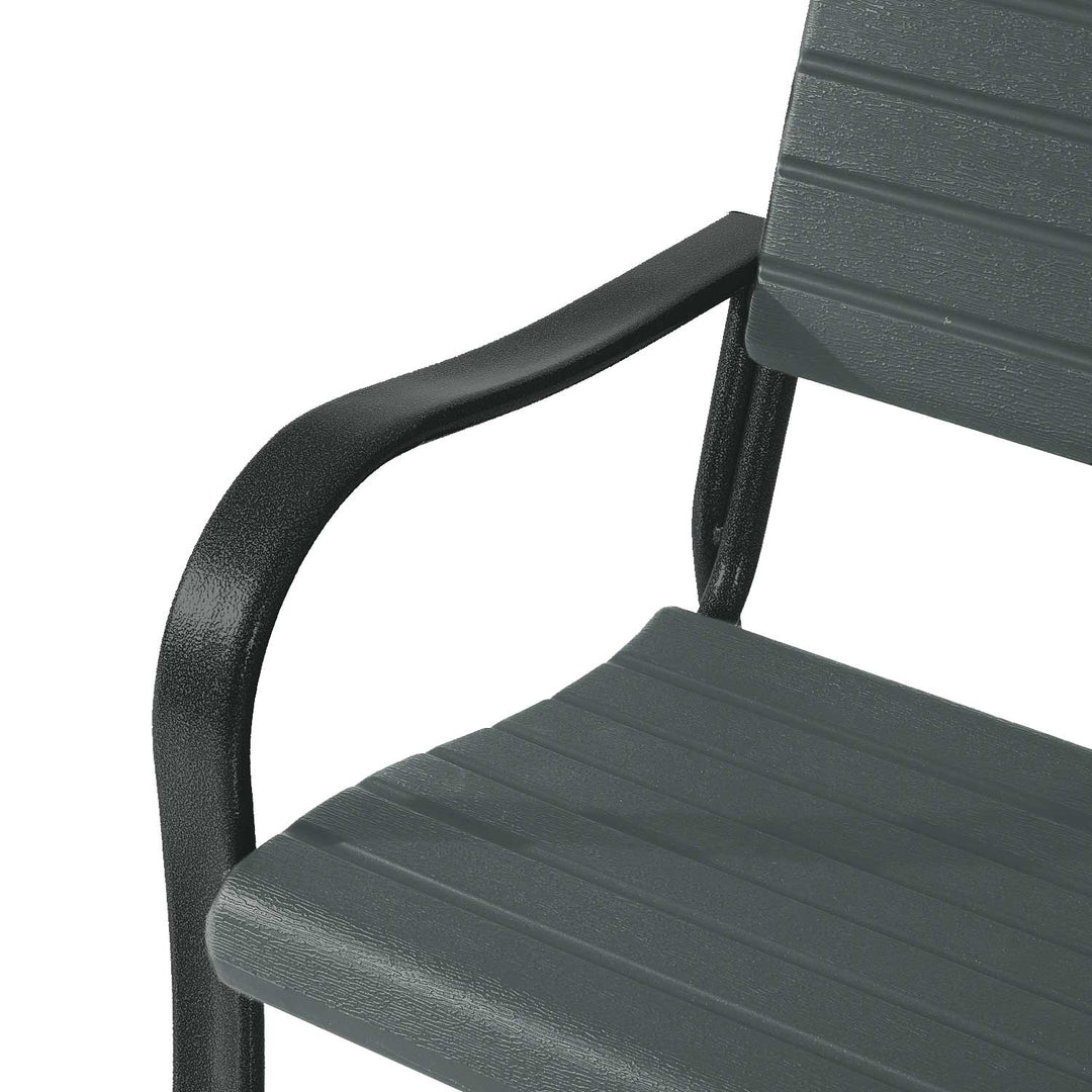 2 Seater Garden Bench Double Chair Outdoor Love Chair Patio Furniture. - Dark Green