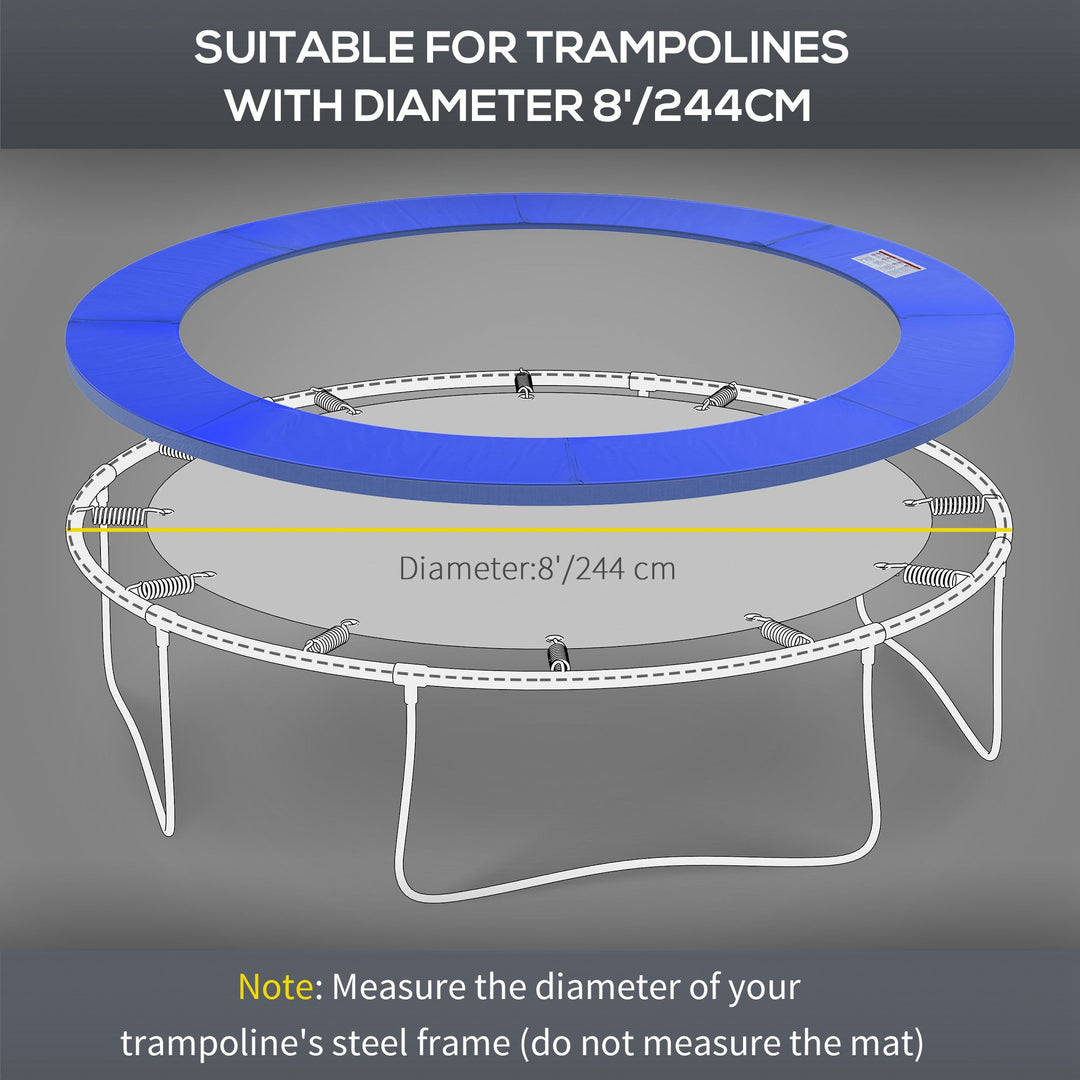 Trampoline Pad Pads Replacement Safety Surround Pads Padding - 8ft Blue