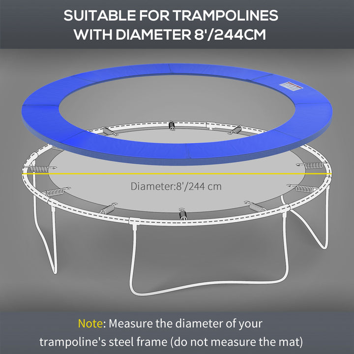 Trampoline Pad Pads Replacement Safety Surround Pads Padding - 8ft Blue