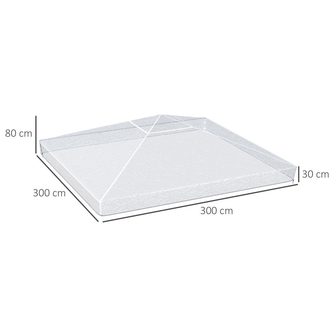 3 x 3 (m) Gazebo Protective Cover, Waterproof Cover for Gazebo, Canopy, and Tent