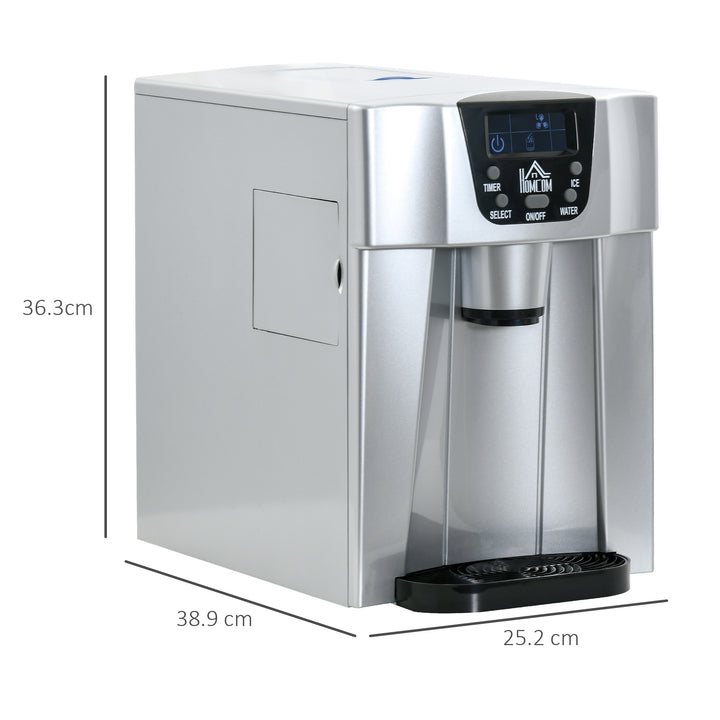 Ice Maker Machine and Water Dispenser, Counter Top, No Plumbing Required