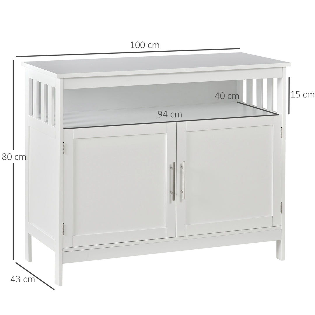 Kitchen Console Table/Buffet Sideboard/Wooden Storage Table, White