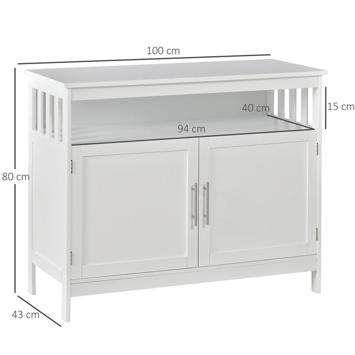 Kitchen Console Table/Buffet Sideboard/Wooden Storage Table, White