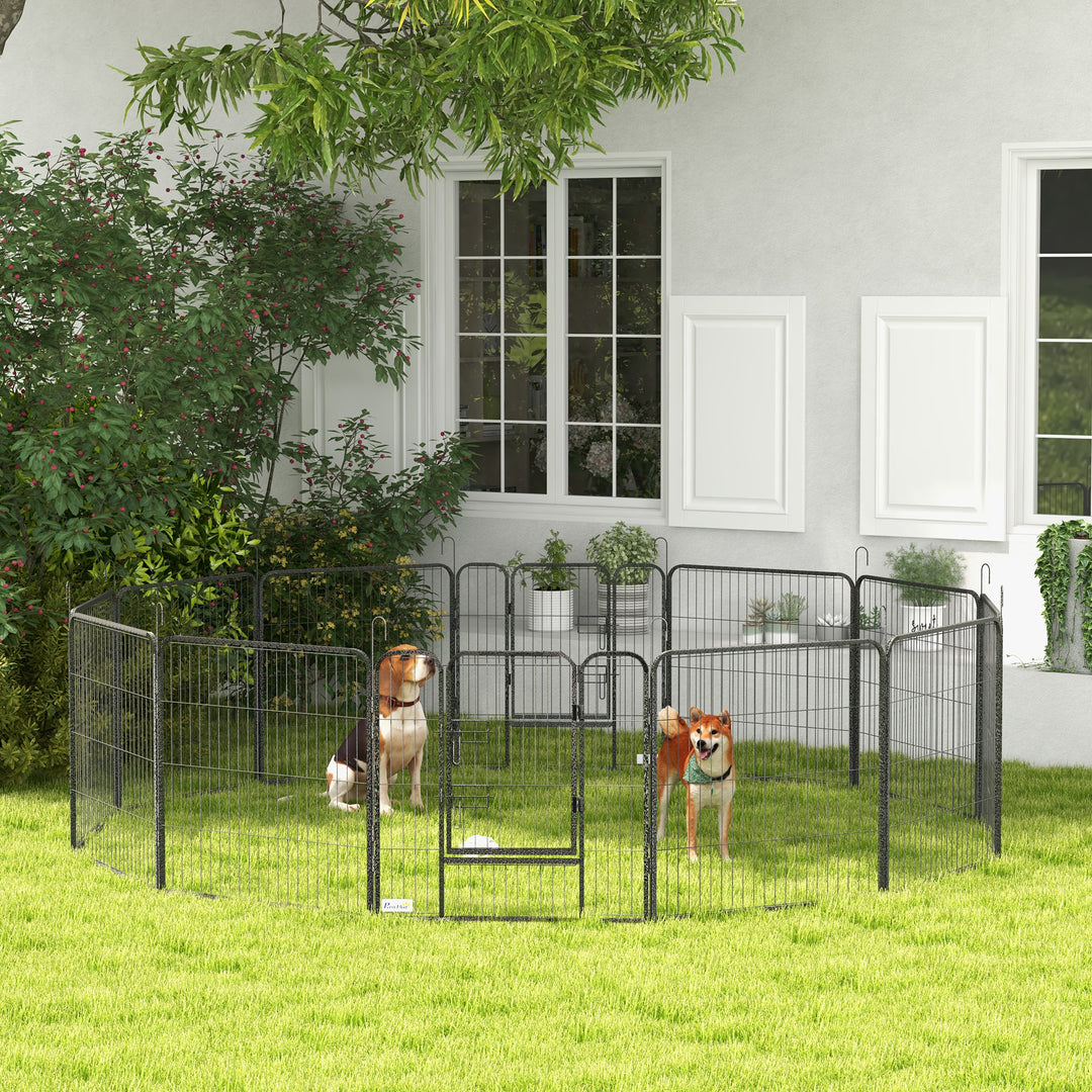 Heavy Duty Puppy Play Pen, 12 Panels Pet Exercise Pet, Pet Playpen for Small and Medium Dogs