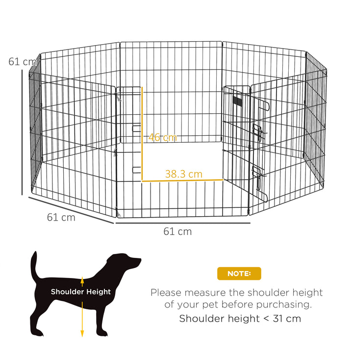 Dog Playpen Metal Crate Pet Cage, Run Indoor and Outdoor