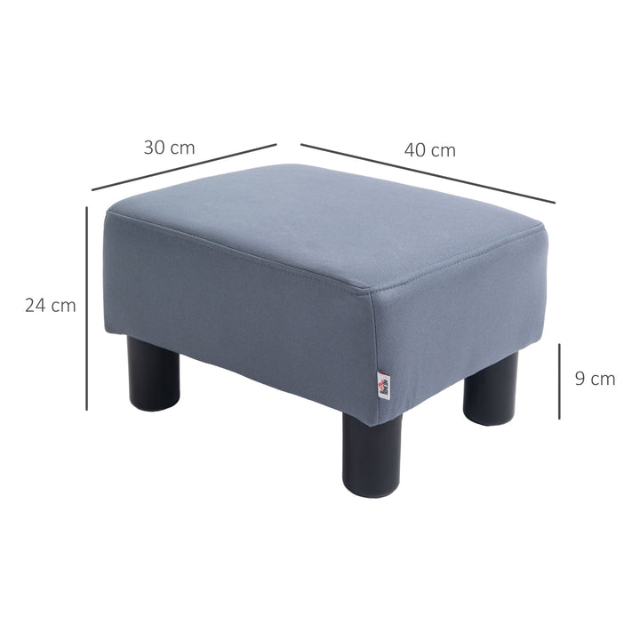 Footstool Foot Rest Small Seat Foot Rest Chair Grey Home Office with Legs 40 x 30 x 24cm