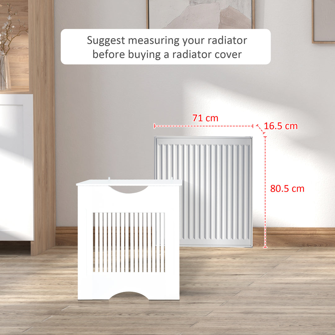 Radiator Cover W/E1 Class 12mm MDF Engineered Wood, 78W x 19D x 80.5Hcm-White