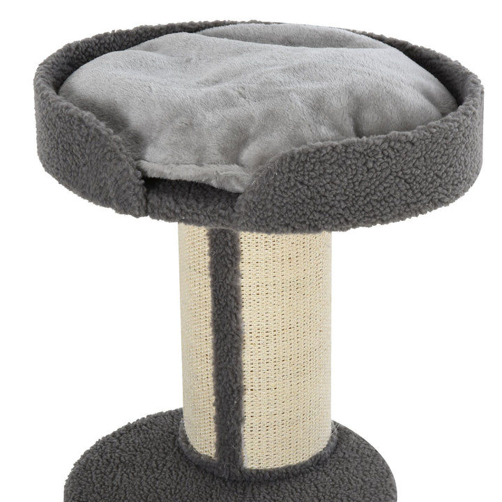 81cm Cat Tree Kitten Activity Center Tower Sisal Scratching Posts Lamb Cashmere Perches Grey