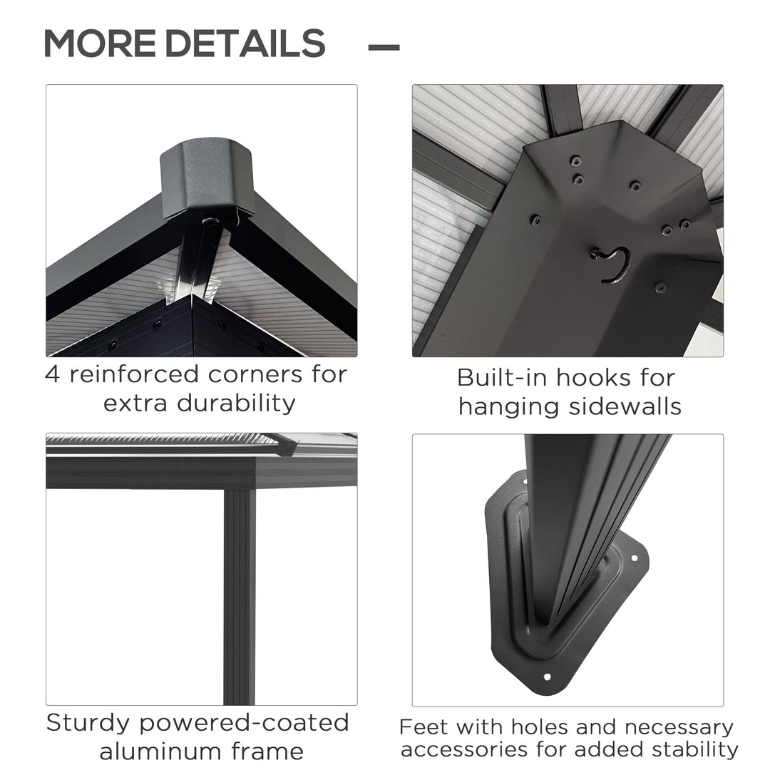 Hardtop Gazebo with Aluminium Frame and UV resistant roof