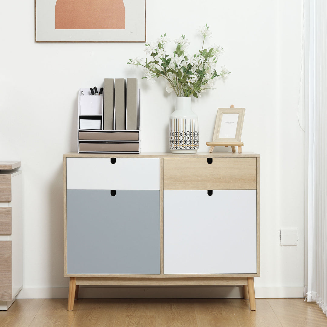 Sideboard Storage Cabinet Kitchen Cupboard with Drawers for Living Room, Hallway