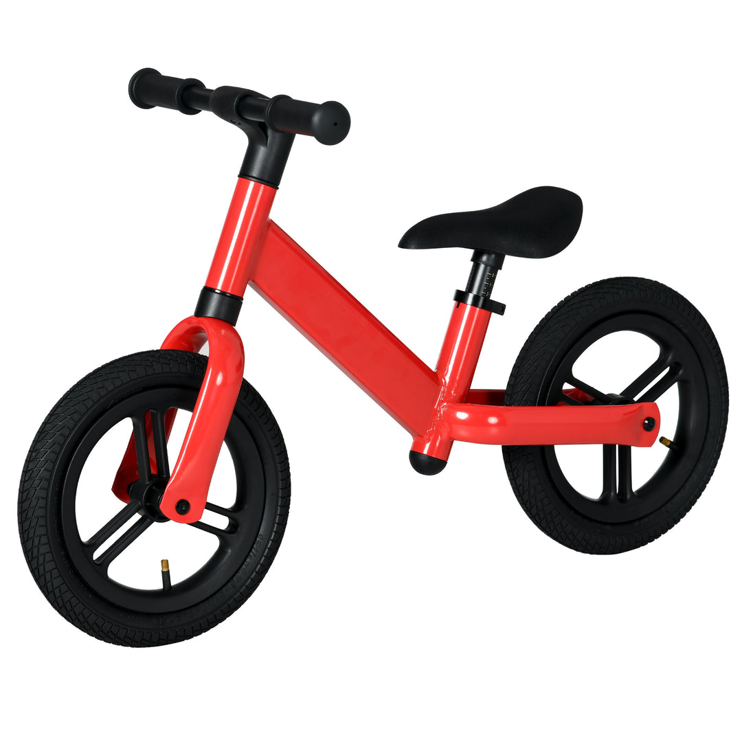 Kids Balance Bike, No Pedal Training Bike for Children with Adjustable Seat- Red