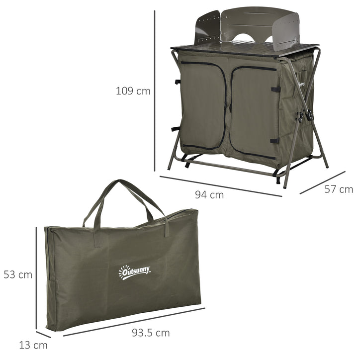 Camping Cupboard Foldable Camping Kitchen Storage Unit