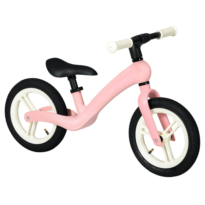 Kids Balance Bike, Lightweight with Adjustable Seat, Rubber Wheels - Pink