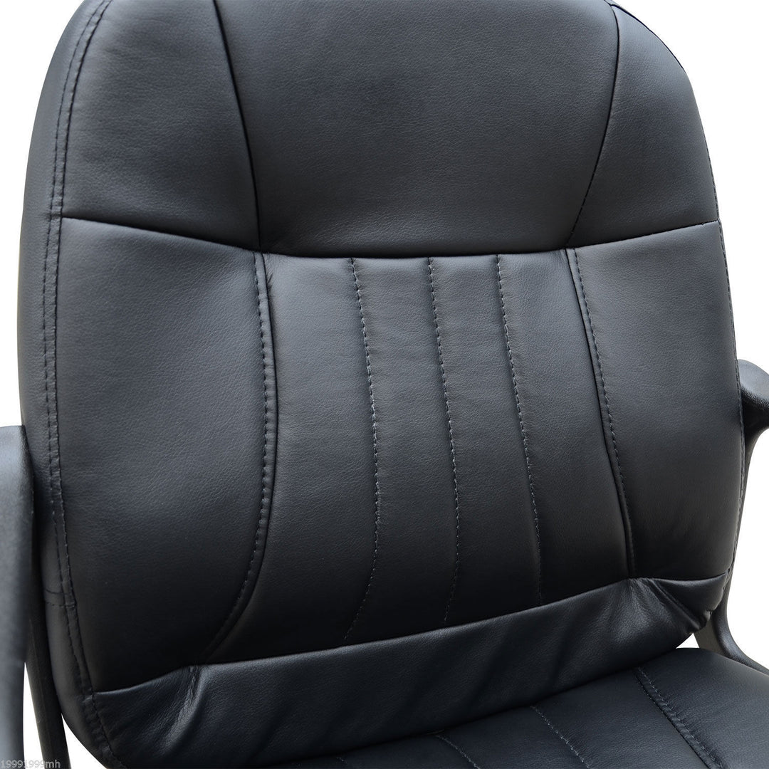 Swivel Executive Office Chair PU Leather Computer Desk Chair Office Furniture Gaming Seater - Black