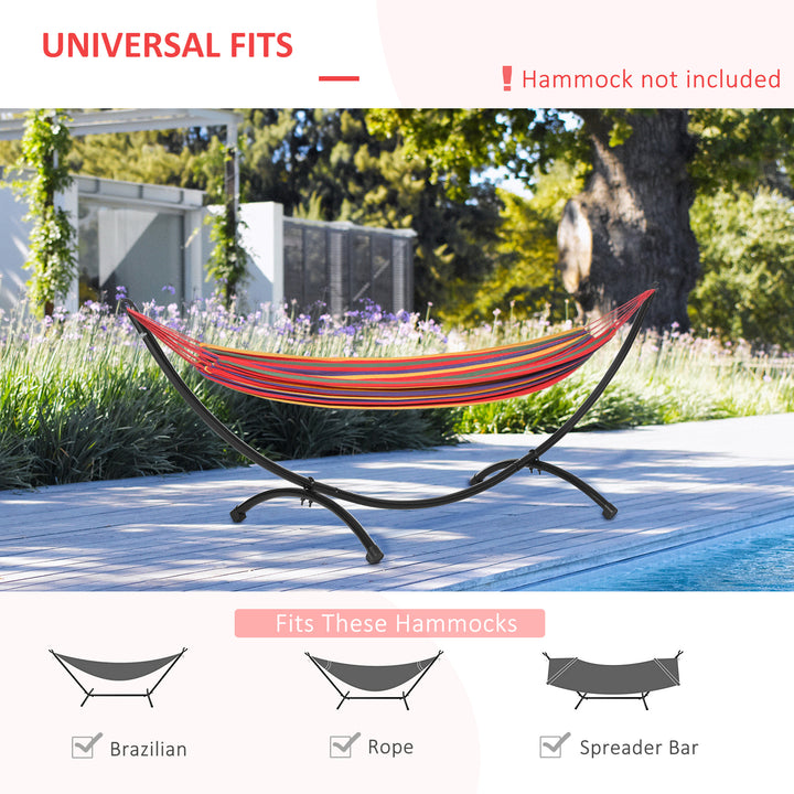 Outsunny 3(m) Universal Hammock Stand Metal Frame Garden Camping Picnic Outdoor Patio Replacement – Stand Only