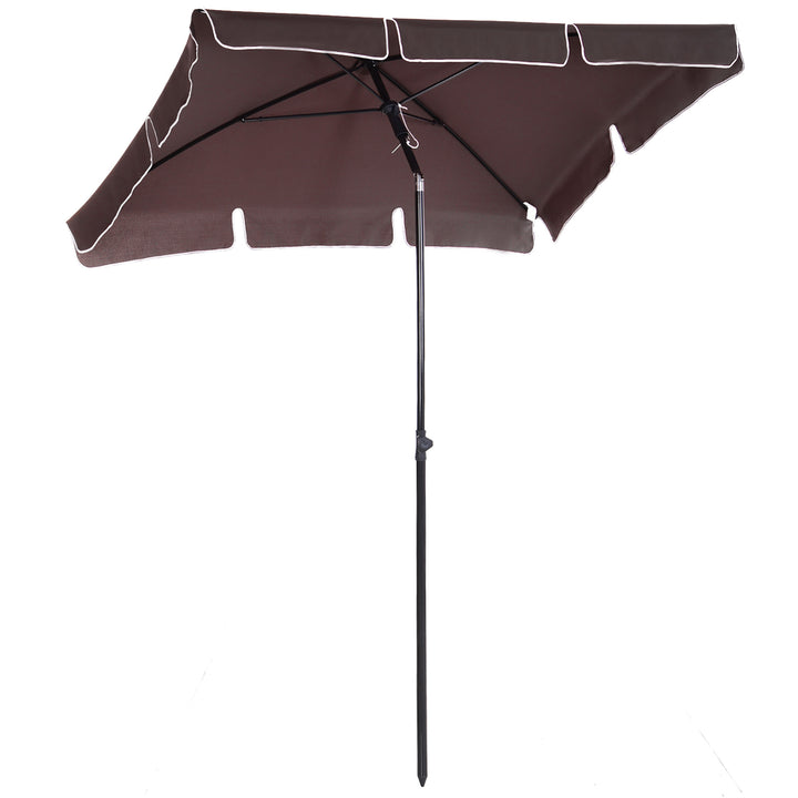 Aluminum Umbrella Parasol-Brown