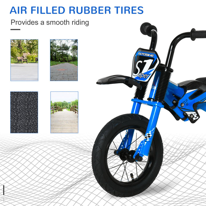 Kids Balance Bike, No Pedal Training Bike- Blue