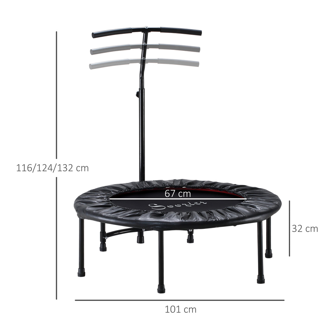 Trampoline Rebounder Adjustable Jumper, 40"-Black