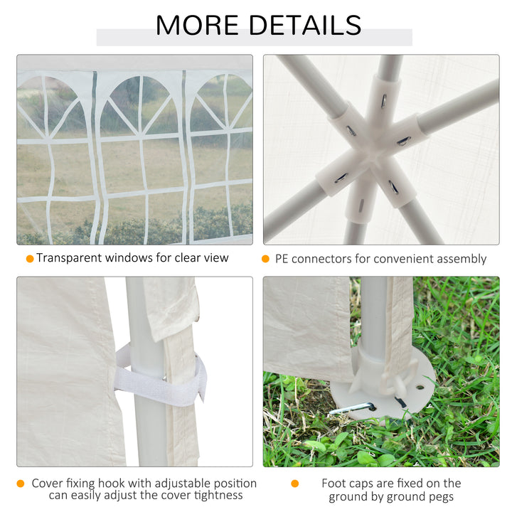 9 x 3m Garden Gazebo Marquee Party Wedding Tent Canopy - White