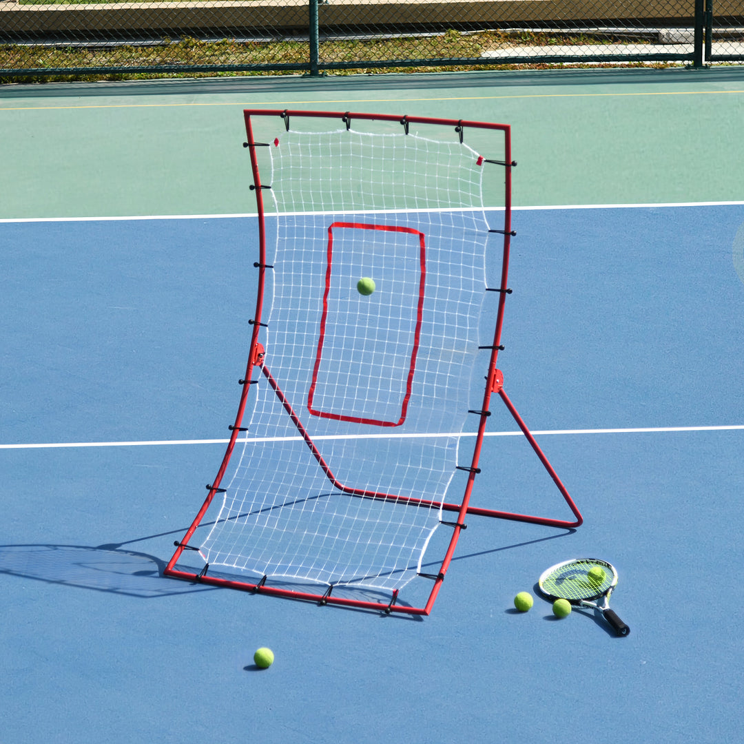 Steel Frame Adjustable 5-Angle Rebounder Goal Red/White