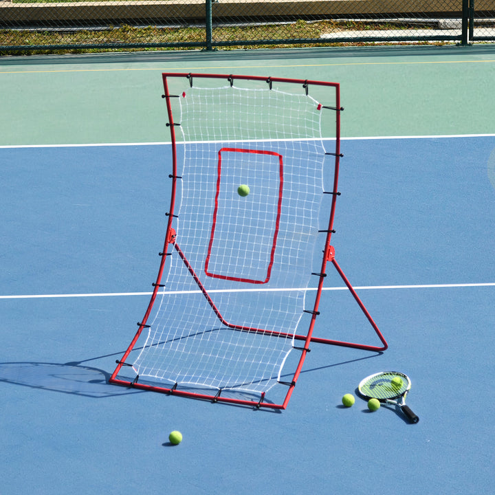 Steel Frame Adjustable 5-Angle Rebounder Goal Red/White