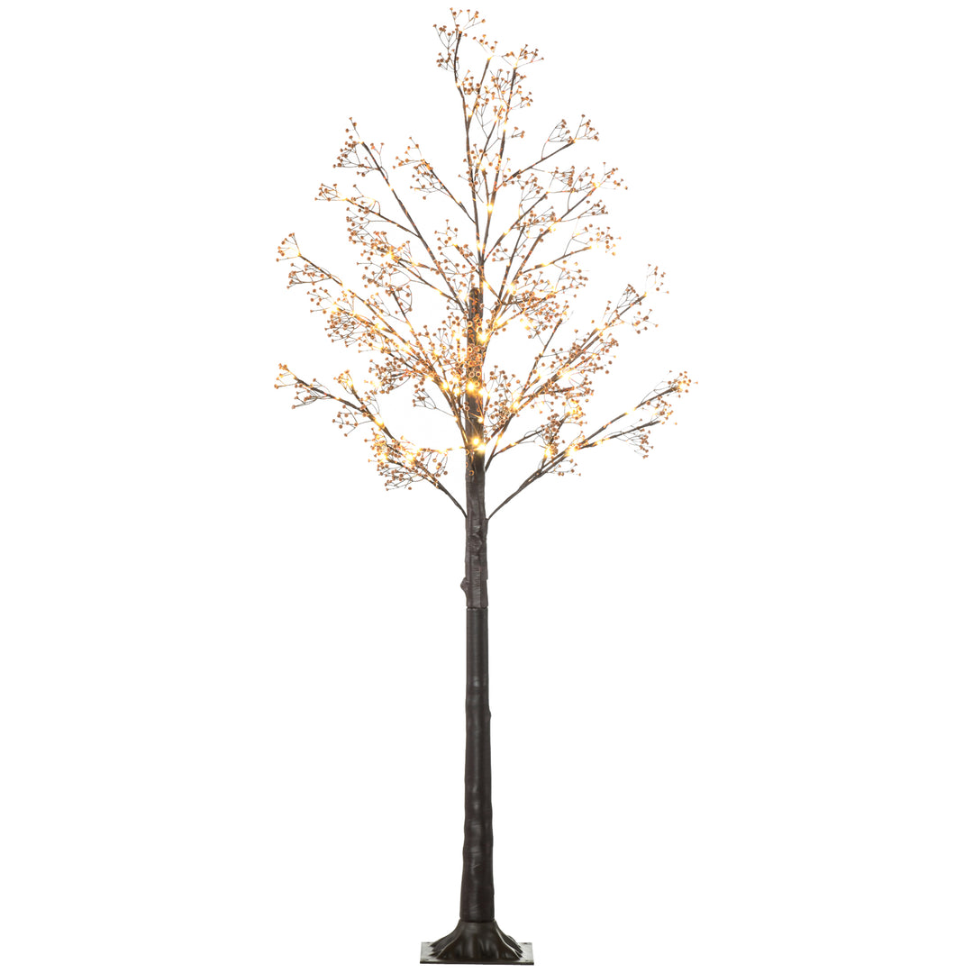 6ft Artificial Gypsophila Blossom Tree Light with 96 Warm White LED Light, Baby Breath Flowers for Home Party Wedding, Indoor and Outdoor Use