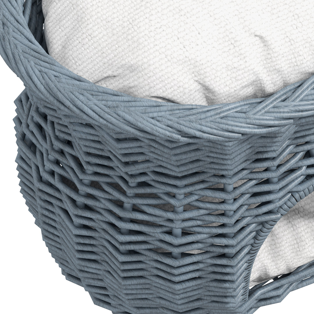 2-Tier Elevated Cat Bed Basket W/Cushion-Grey