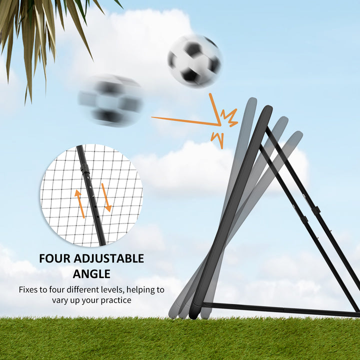 HOMCOM Football Training Net, Adjustable Angle Pitch Back Training Rebounder Net, Target Goal w/ Quick Folding Design