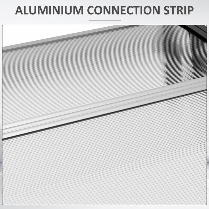 Front Door Canopy, Outdoor Awning, 300 x 96cm Rain Shelter for Window, Porch and Front/Back Door, Clear