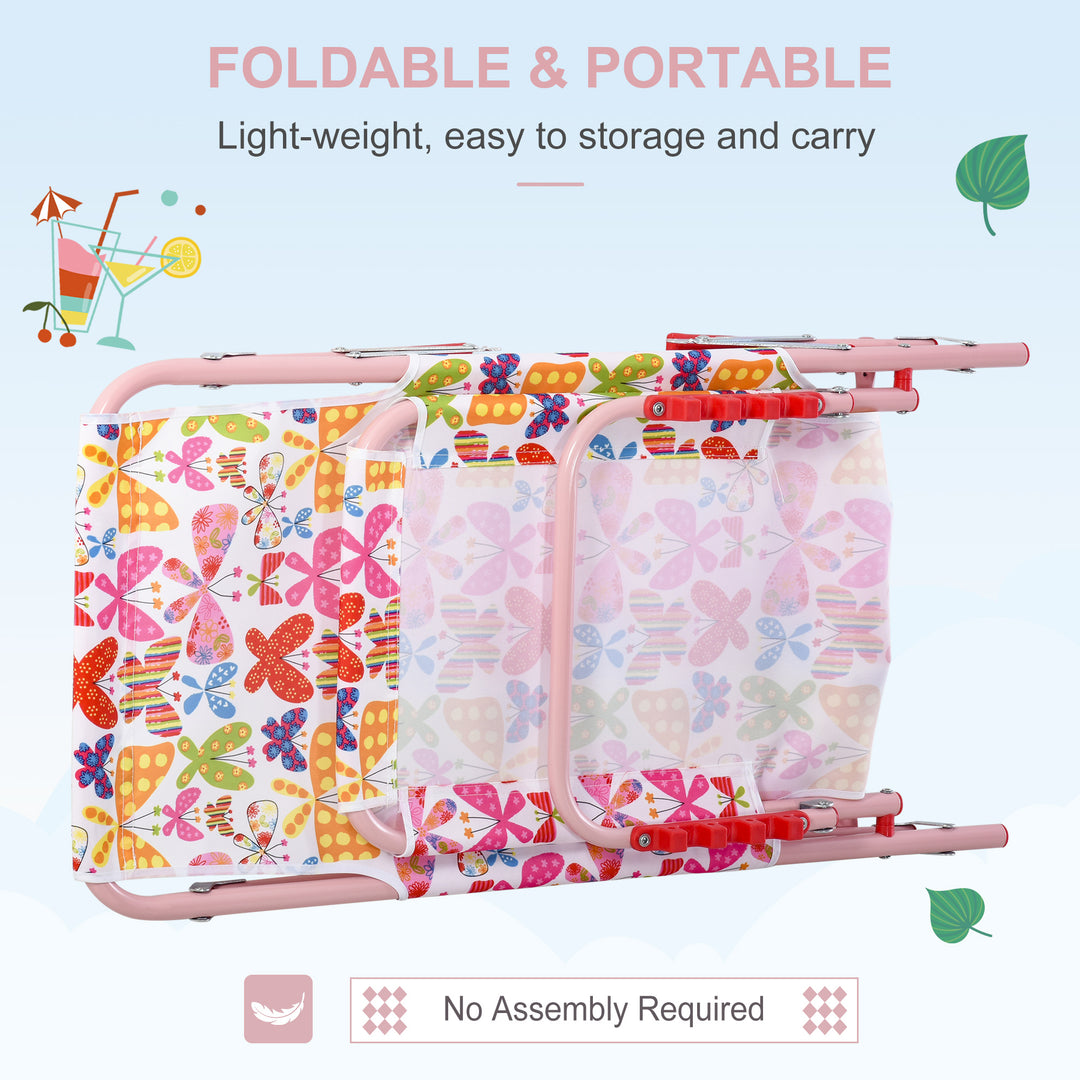 Lounge Chair for Kids Recliner Foldable Portable with Adjustable Backrest Outdoor Beach Pool Camping 118 x 40 x 24cm