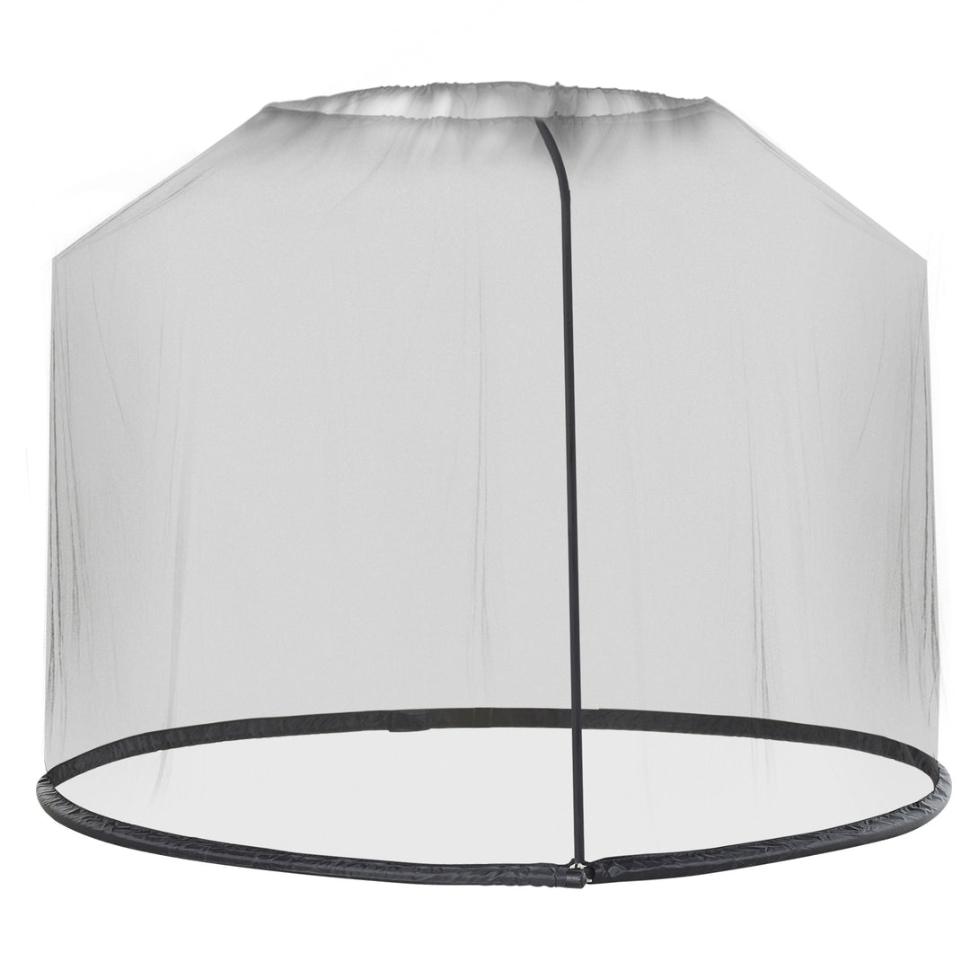 2.3m Umbrella Table Screen Outdoor Patio Cover Mosquito Insect Net Zipped Door