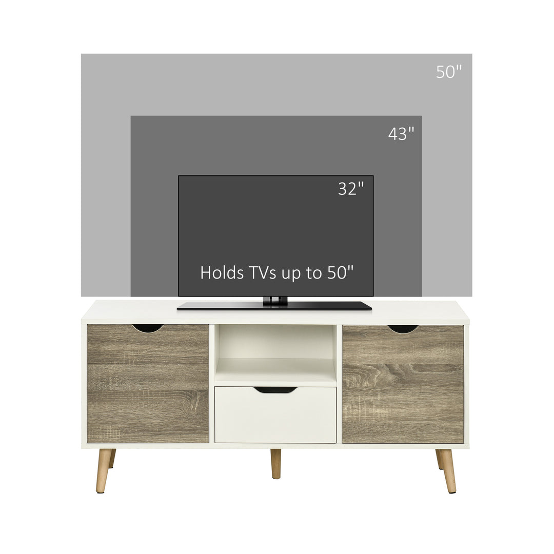 TV Stand with Storage Cabinets and Drawer for up to 50 inches - Grey