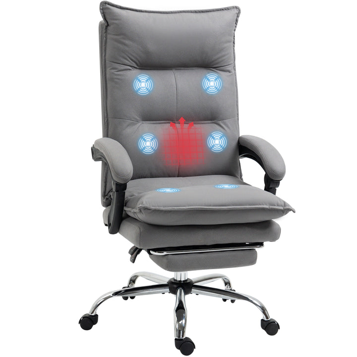 Vinsetto Vibration Massage Office Chair with Heat, Grey