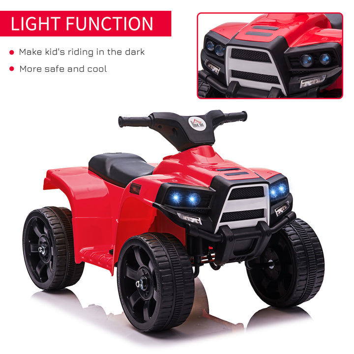 6 V Kids Ride on Cars Quad Bike for 18-36 months Black+Red