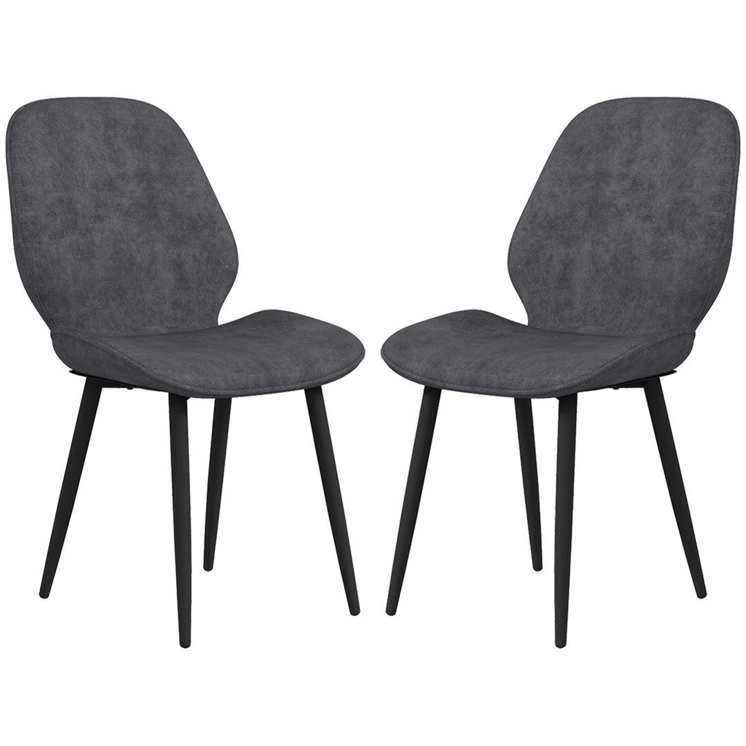 Velvet Dining Chairs, Set of 2 Dining Room Chairs with Metal Legs for Living Room, Dining Room, Grey