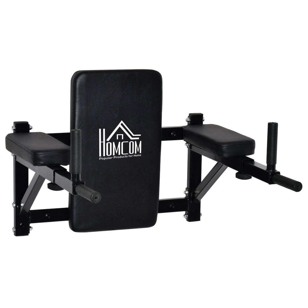 Wall Mounted Dip Station Rack-Black