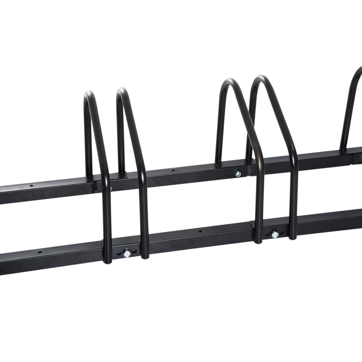 Bike Parking Rack, 130Lx33Wx27H cm, Steel-Black