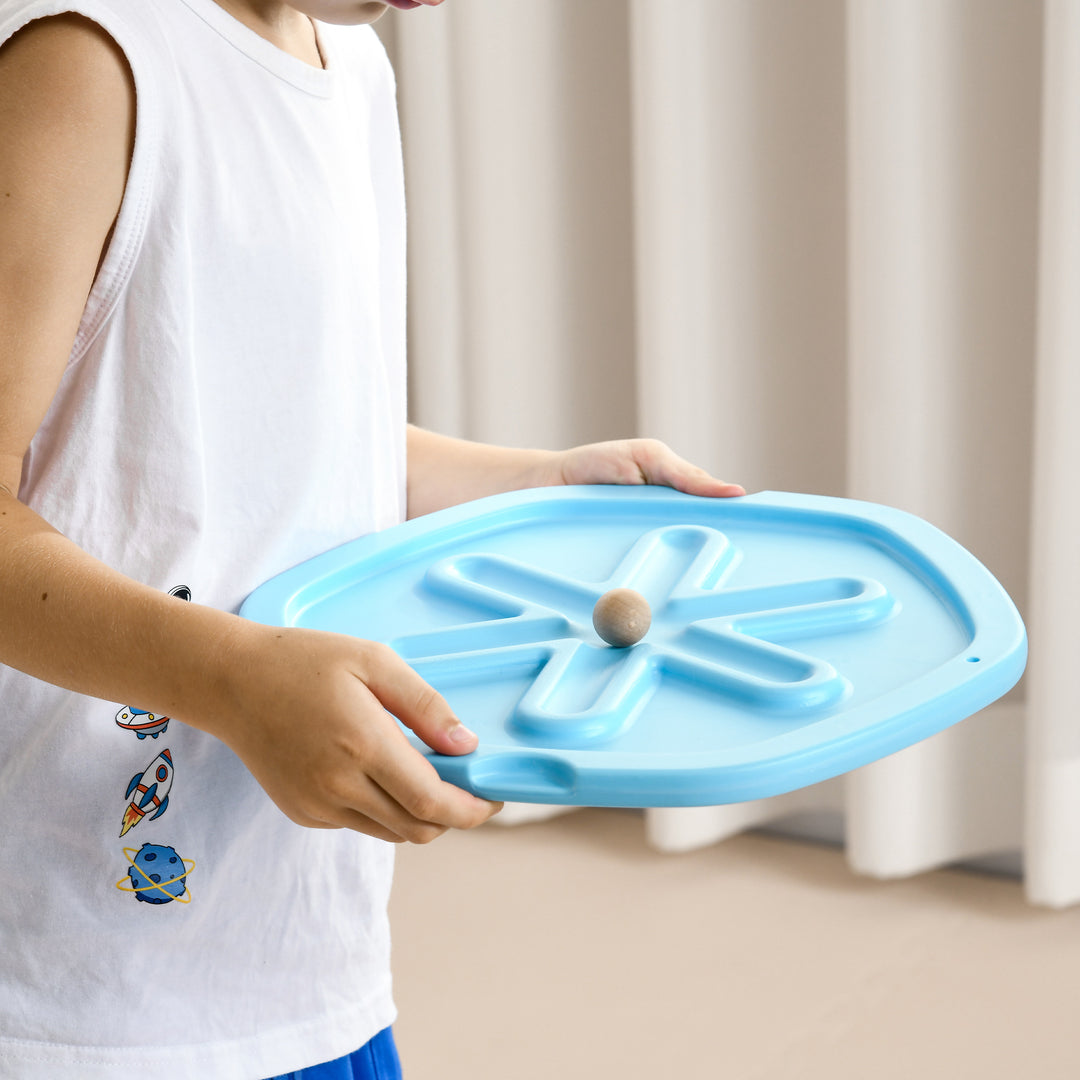 Two-In-One Balance Board, Kids Wobble Board with Ball - Blue