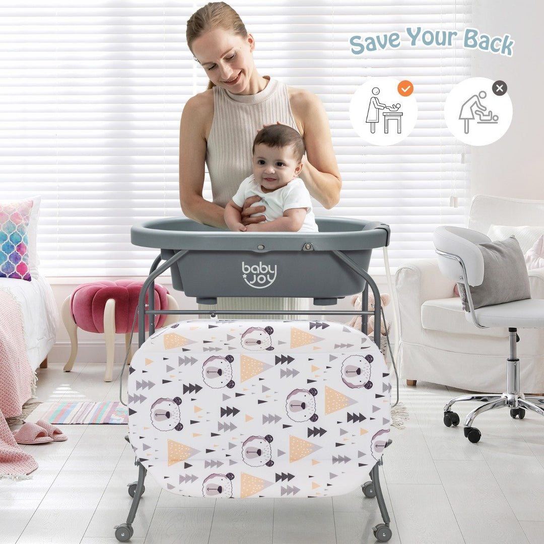 2-in-1 Baby Change Table with Bath Tub