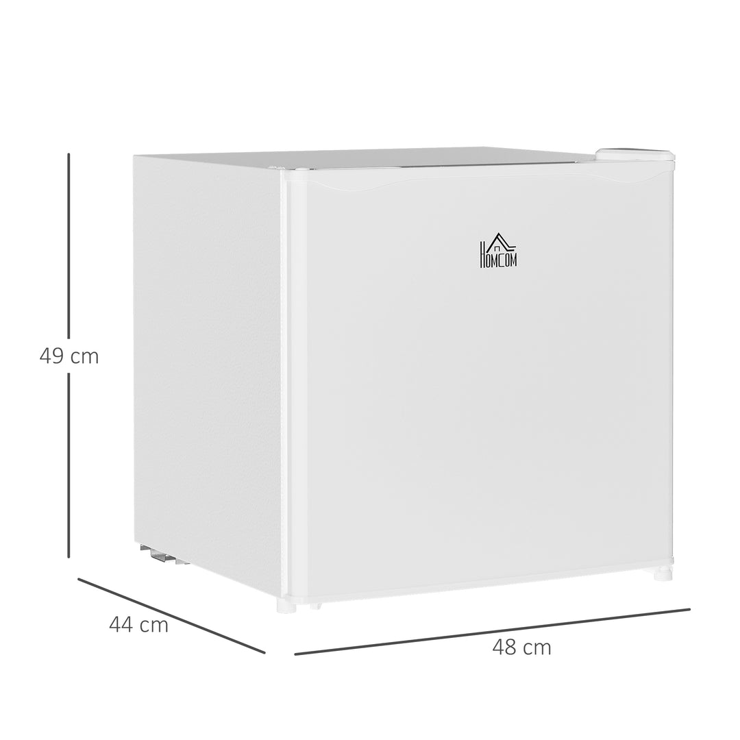 HOMCOM 46L Table Top Fridge, Counter Top Fridge with Chiller Box, Adjustable Temperature, Reversible Door, Mini Fridge for Bedroom