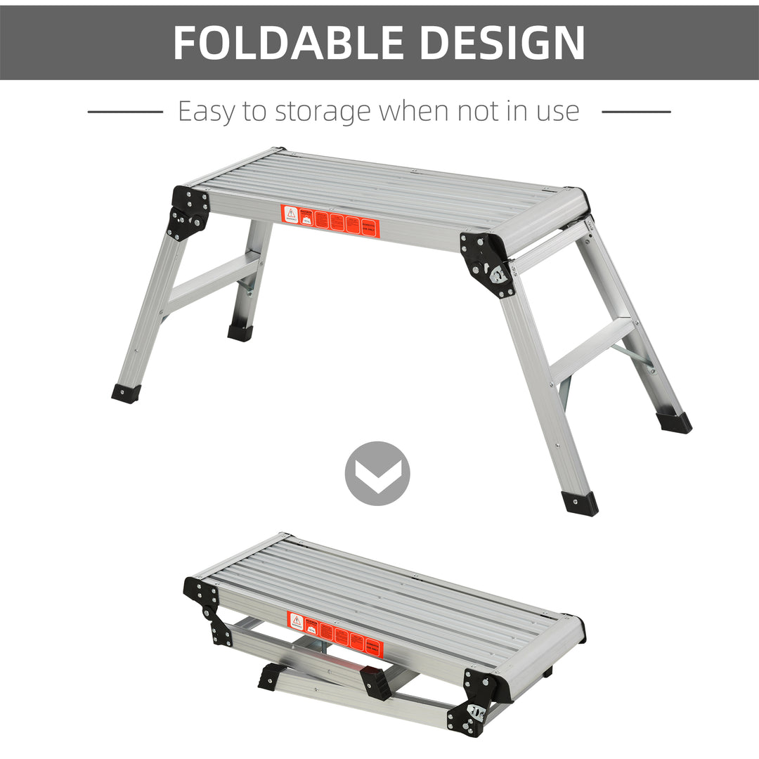 Folding Aluminum Workstand, 109L x 40W x 50H cm