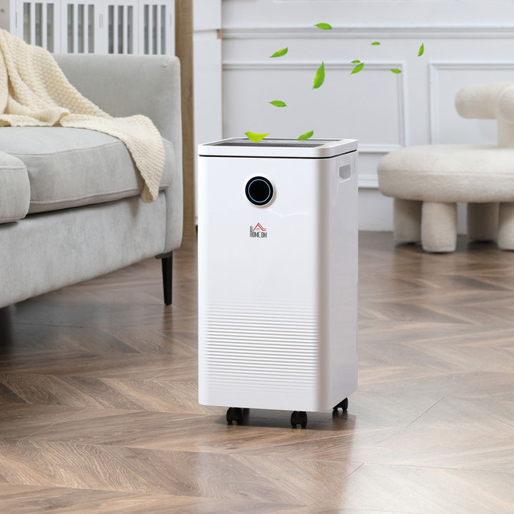 Portable Quiet Dehumidifier with Wi-Fi Smart App Control-White,Black