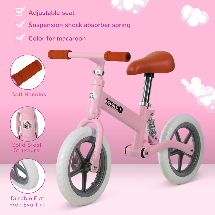 Toddler Balance Bike No Pedal Walk Training Pink