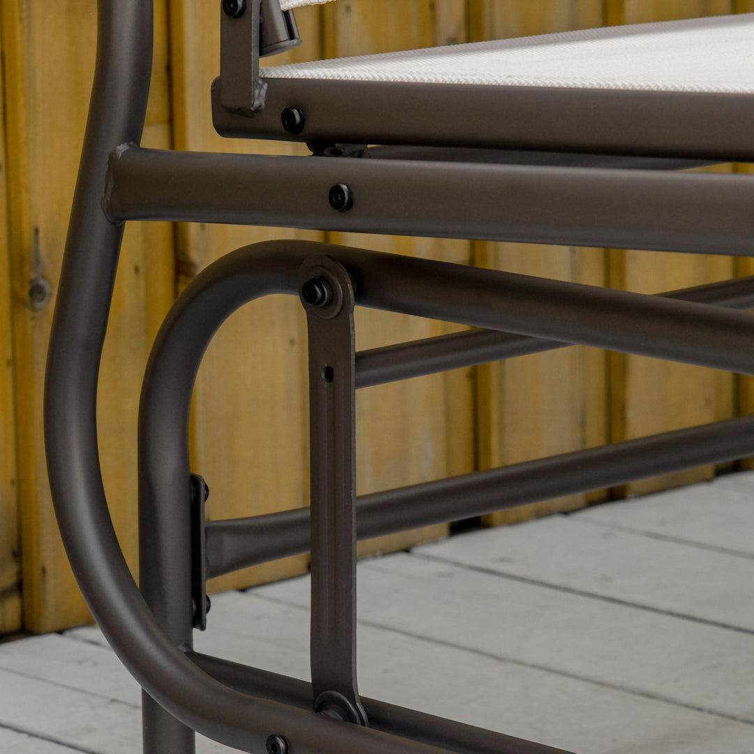 Double Swing Chair Glider Patio Seats With Table