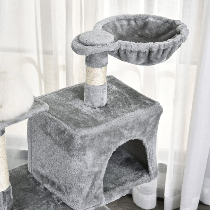 Plush Cat Tree with Sisal Scratching Post - Light Gray